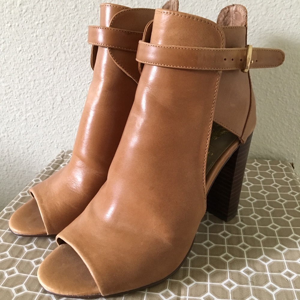 Vince Camuto Venica Bootie in Cognac Leather